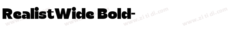 RealistWide Bold字体转换